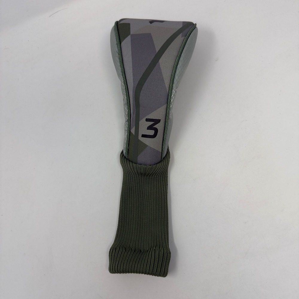 Top Flight‎ 3 Wood Headcover Grey Green Knit Sock